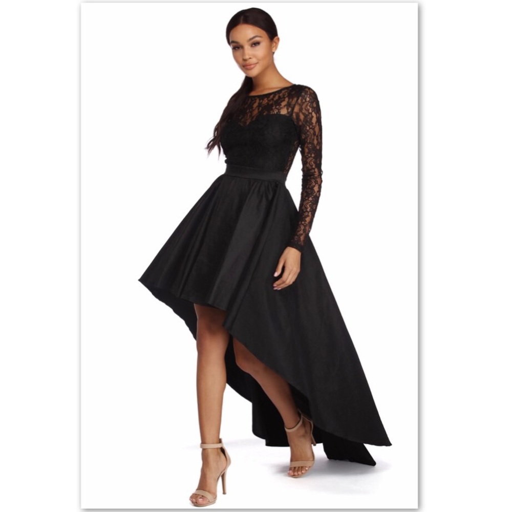 Black high low dress - Picture 1 of 5